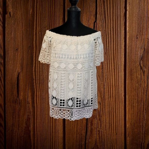 MAURICES Lace Off Shoulder Top - Picture 1 of 9
